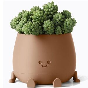 Happy Face 5.2 “ Plant Pot, For Indoor Outdoor, Succulent Flower Pot New